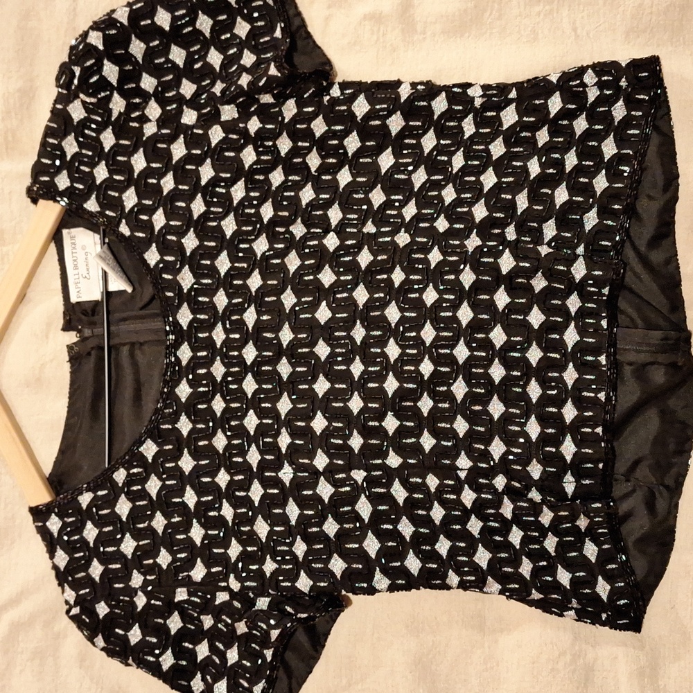 Darling Vintage Embroidered and Beaded Crop